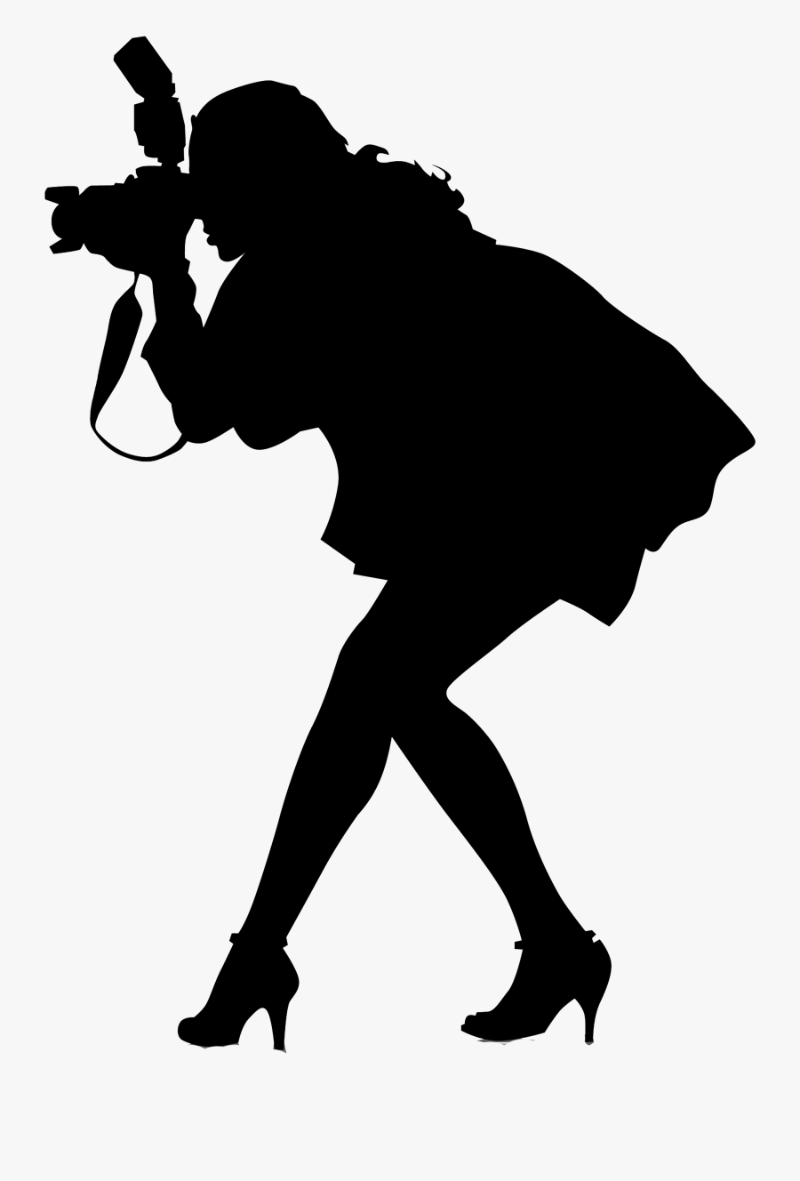 Collection Of Professional - Female Photographer Silhouette, Transparent Clipart