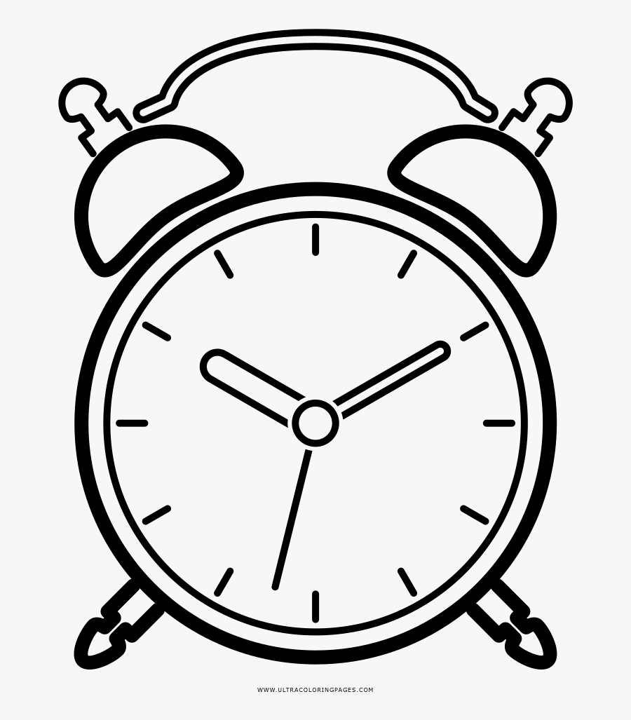 Alarm Clock Coloring Page - Alarm Clock Coloring Png, Transparent Clipart