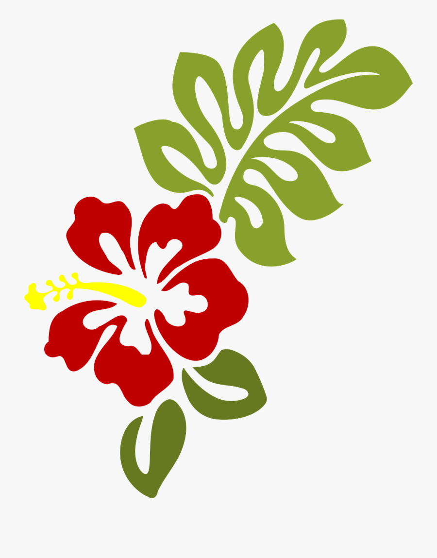 Hawaiian Flowers Black And White, Transparent Clipart