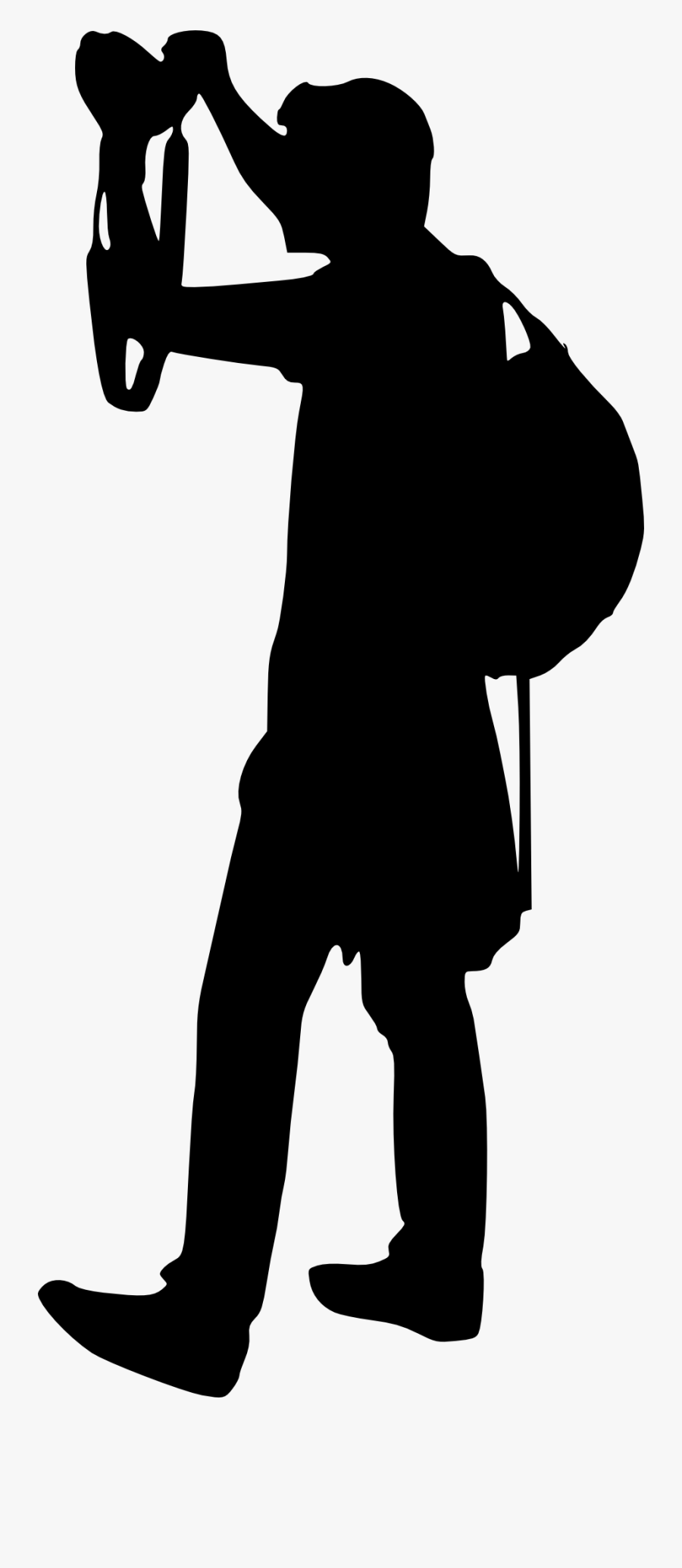 Photographer With Camera - Transparent Silhouette Of Photographer, Transparent Clipart