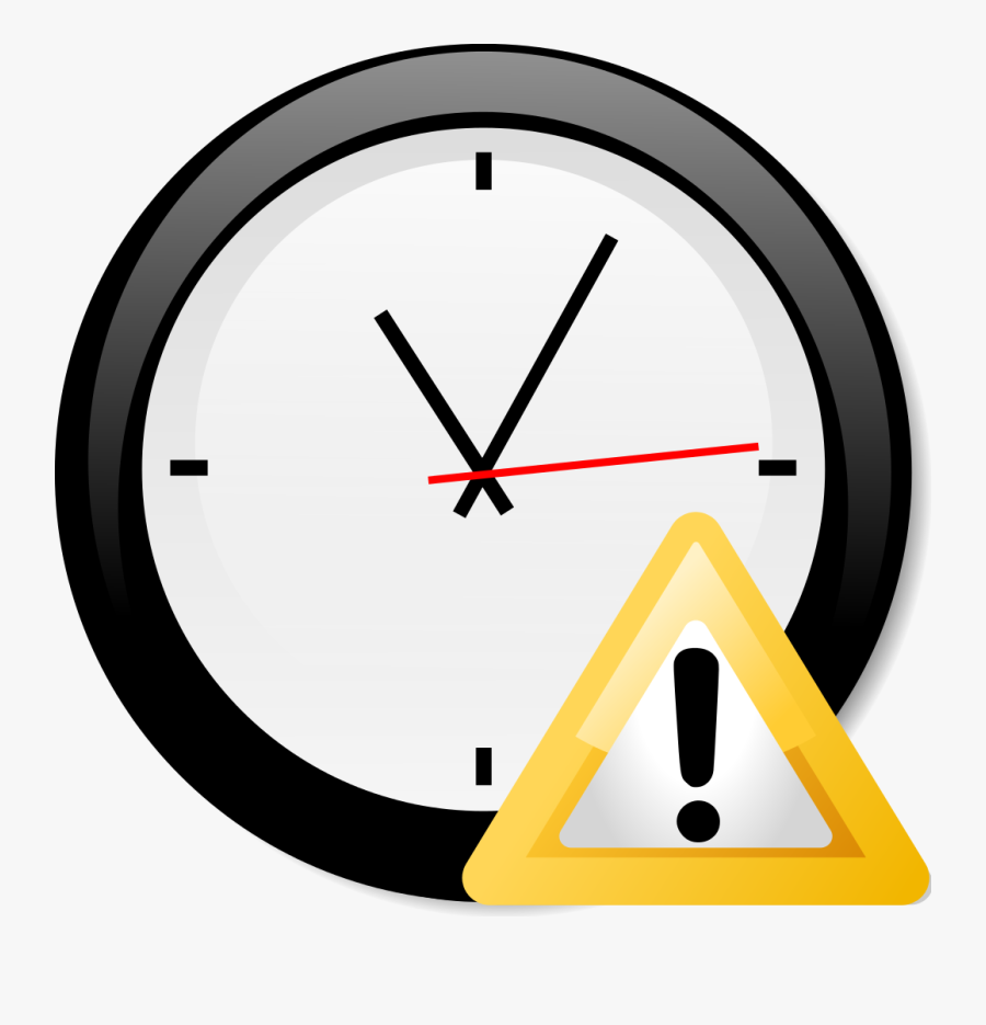 Clock And Warning - Clock Clip Art, Transparent Clipart