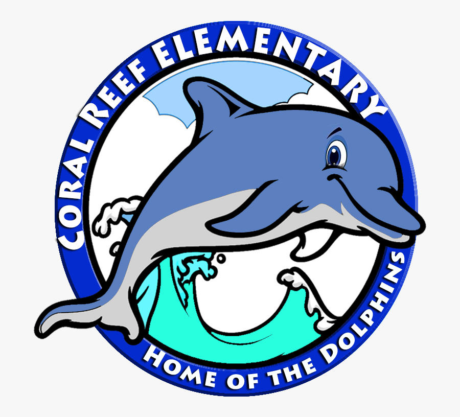 Coral Reef Logo - Cartoon Dolphin, Transparent Clipart