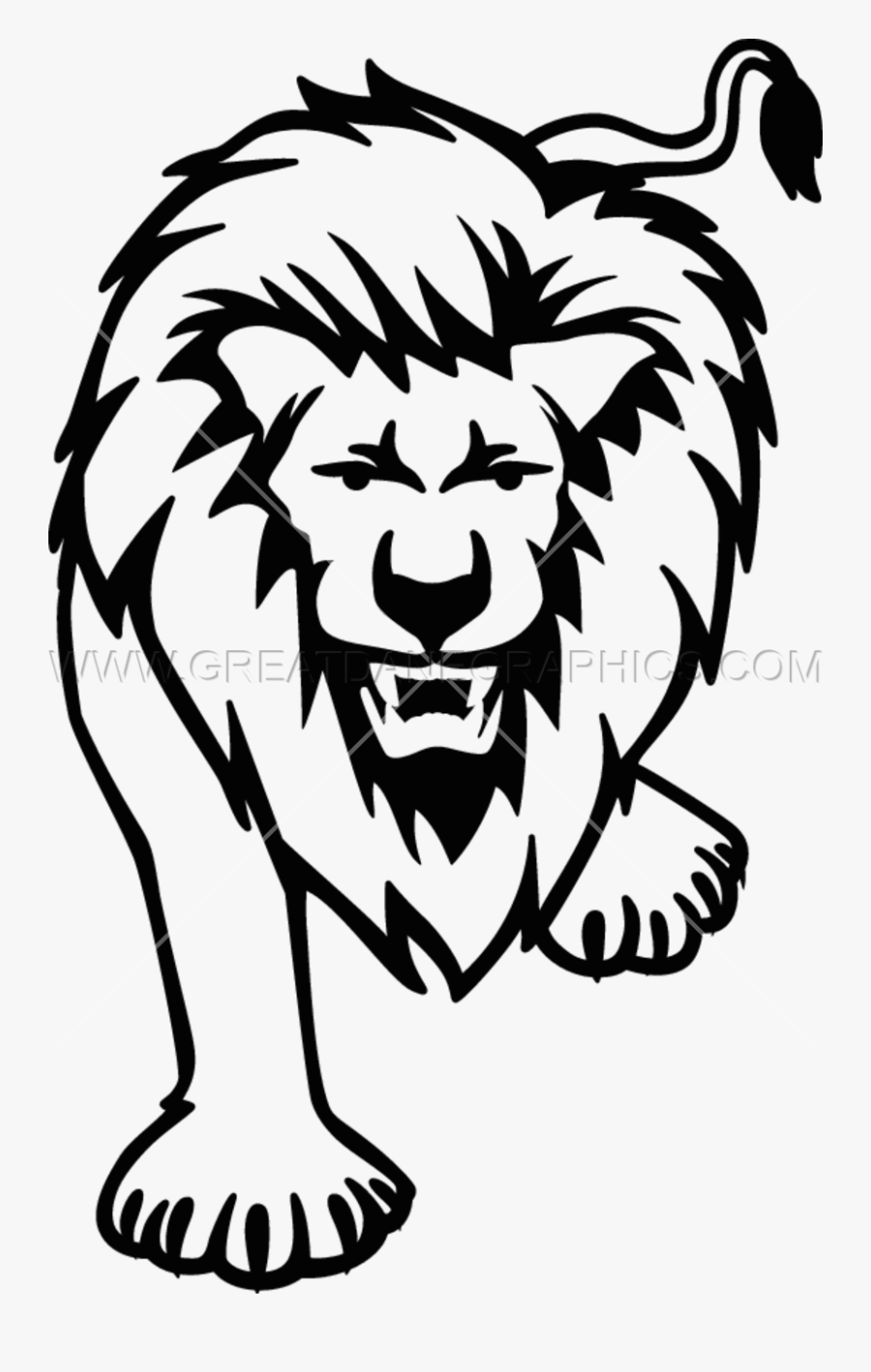 Lion Face Black And White Png Transparent Stock Huge - Drawing Black And White, Transparent Clipart