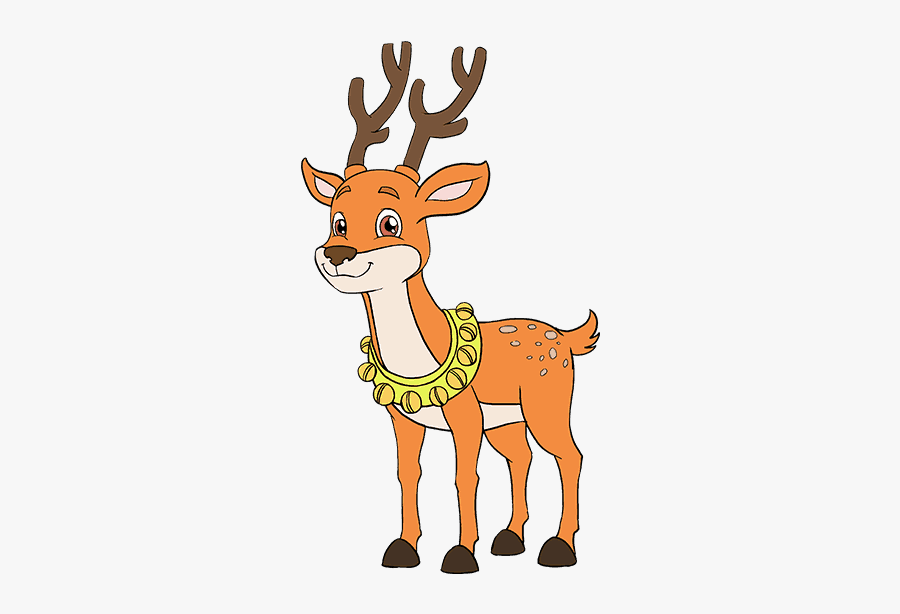Clip Art Collection Of Free Drawing - Reindeer, Transparent Clipart