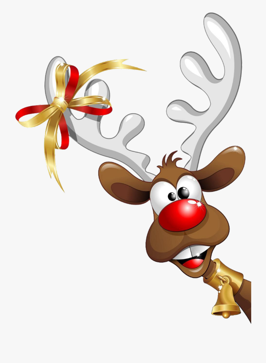 28 Collection Of Funny Christmas Reindeer Clipart, Transparent Clipart