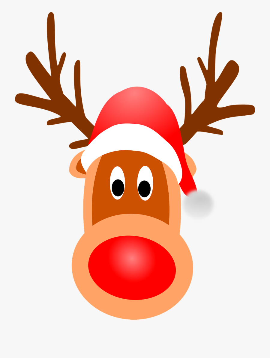 Antler Clipart Festive - Rudolph And Santa Clipart, Transparent Clipart