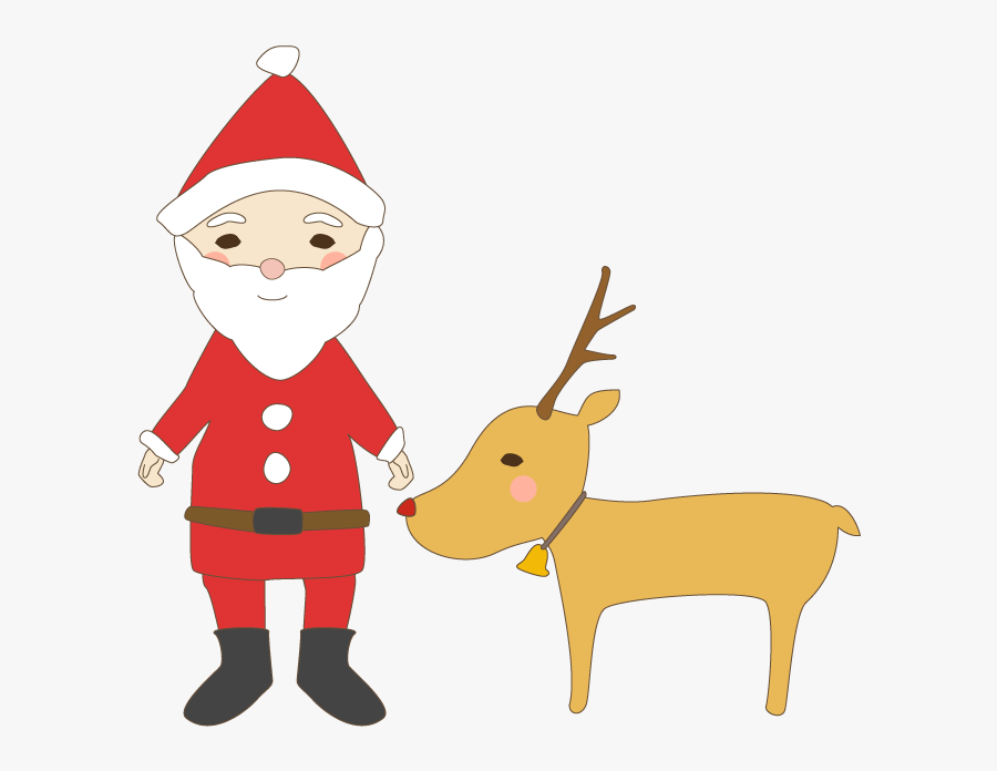 Santas Reindeer Clipart At Getdrawings - Cartoon, Transparent Clipart