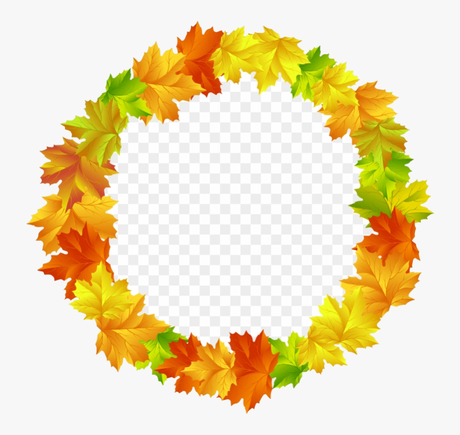 Fall Border Leaves Round Frame Clip Art Imageub Transparent - Border Autumn Leaves Png, Transparent Clipart