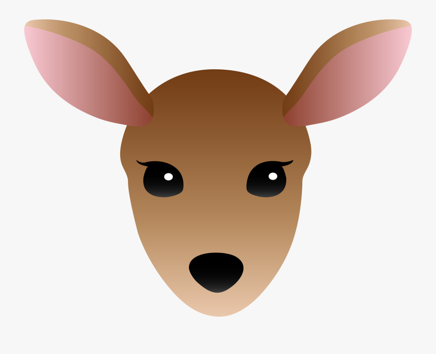 Clip Art Reindeer Head Clipart - Cartoon Deer Face Drawing, Transparent Clipart