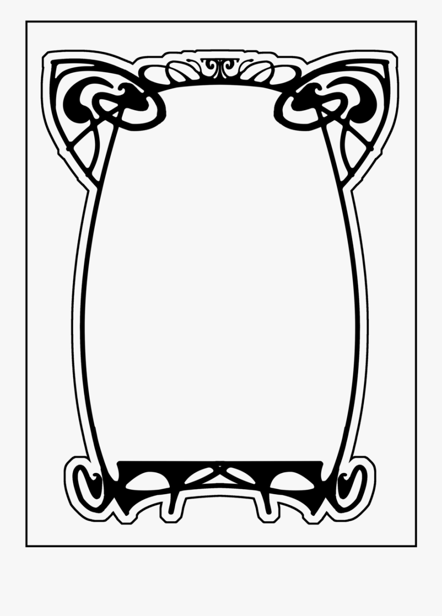 Transparent Art Nouveau Border Png - Art Deco Frame Clip Art, Transparent Clipart