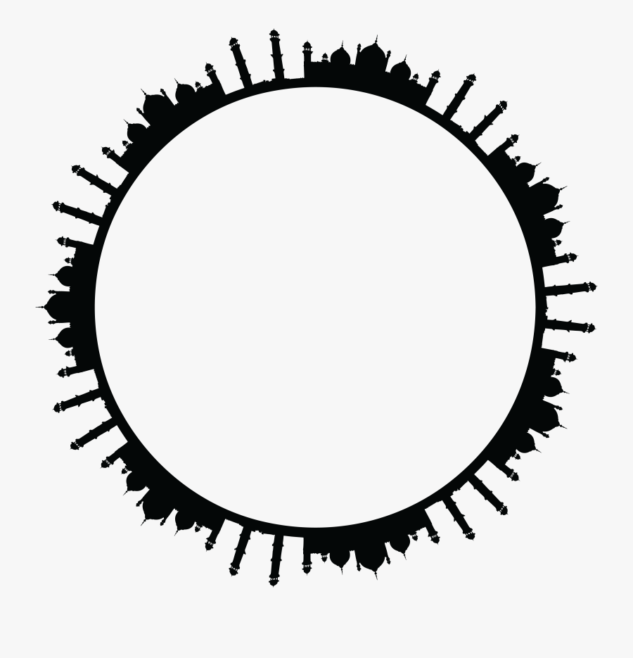 Frames Clipart Round - Round Frame Png Black And White, Transparent Clipart