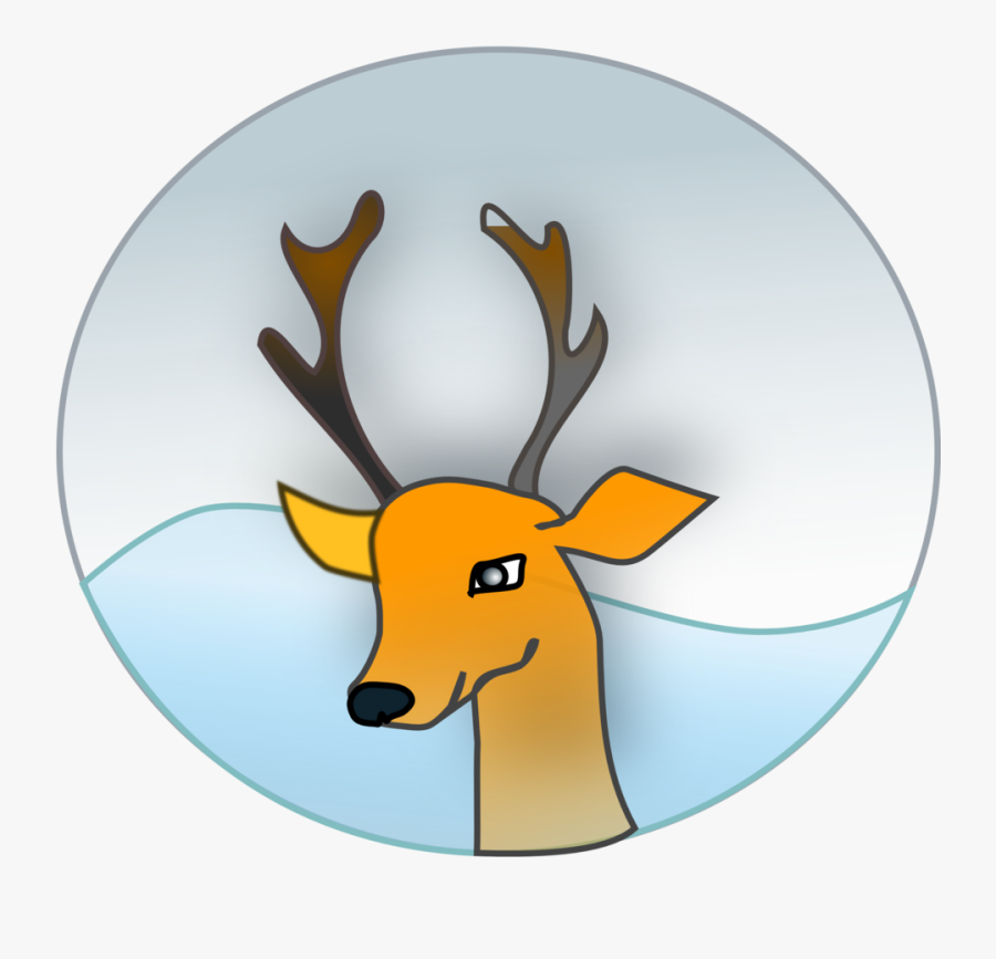 Reindeer 4 Svg Clip Arts - Reindeer Window Illustration Transparent, Transparent Clipart