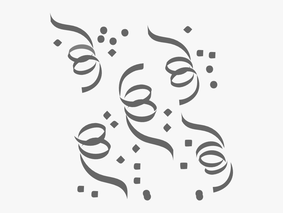 Confetti Clip Art At Vector Clip Art Online - Confetti Clipart Black And White, Transparent Clipart