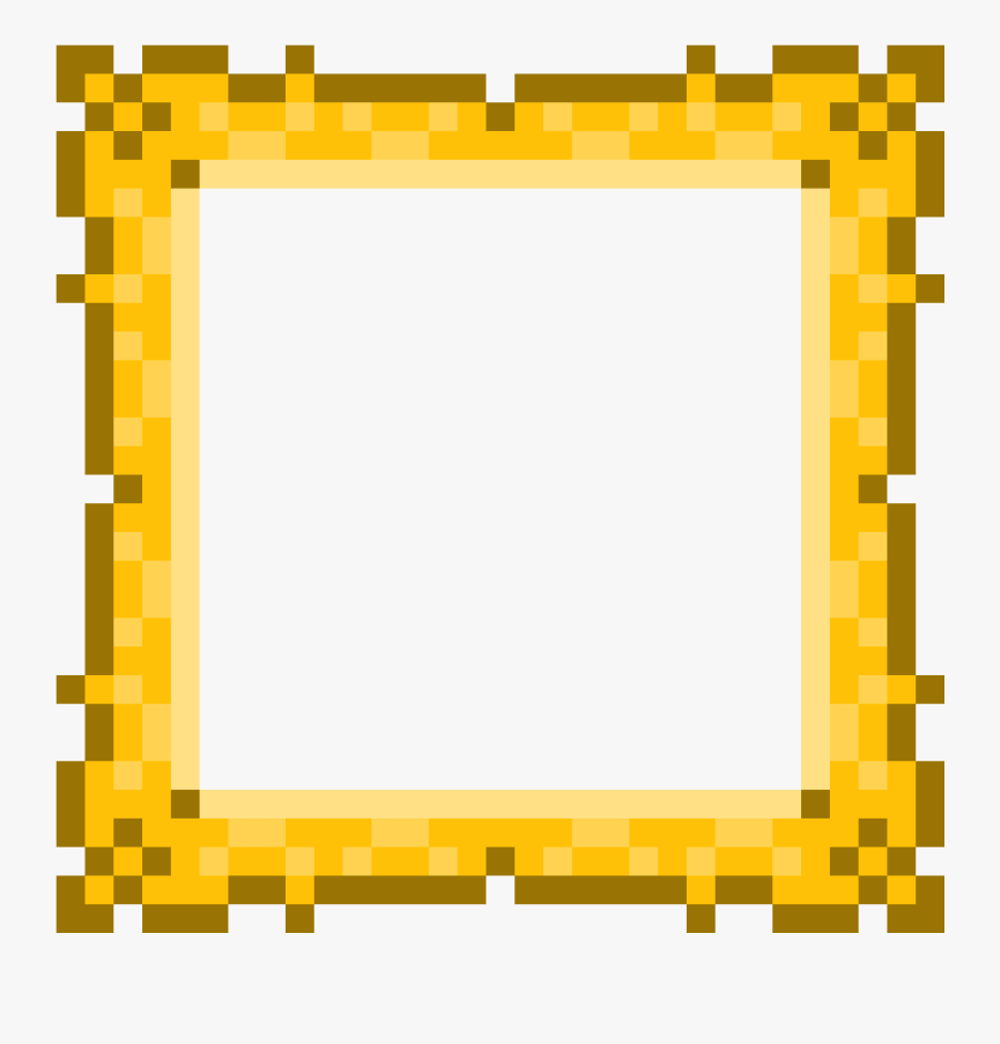 Baroque Golden Frame - Play Button Pixel Art, Transparent Clipart