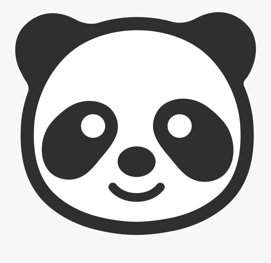 Panda Clipart Transparent - Panda Face Coloring Pages, Transparent Clipart