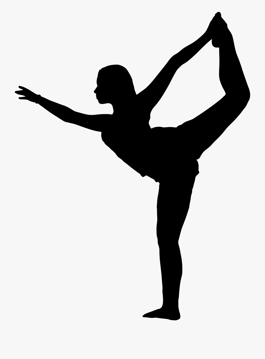 Female Yoga Pose Silhouette - Yoga Pose Clip Art, Transparent Clipart