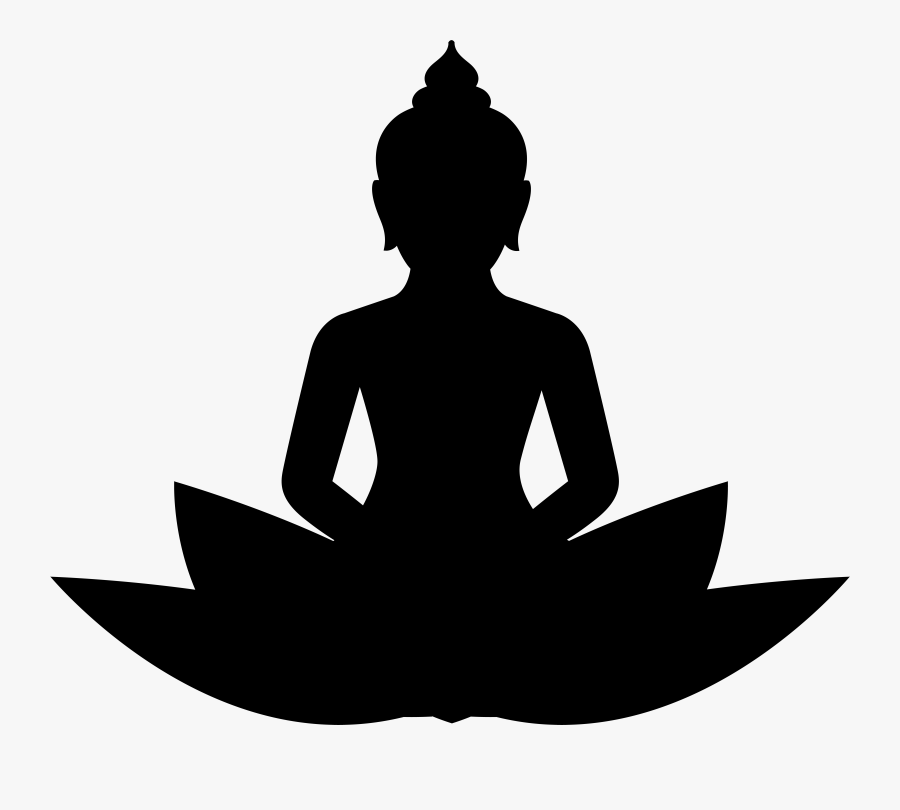 Fitness,graphics,black And White,fictional Character - Buddhism Png, Transparent Clipart