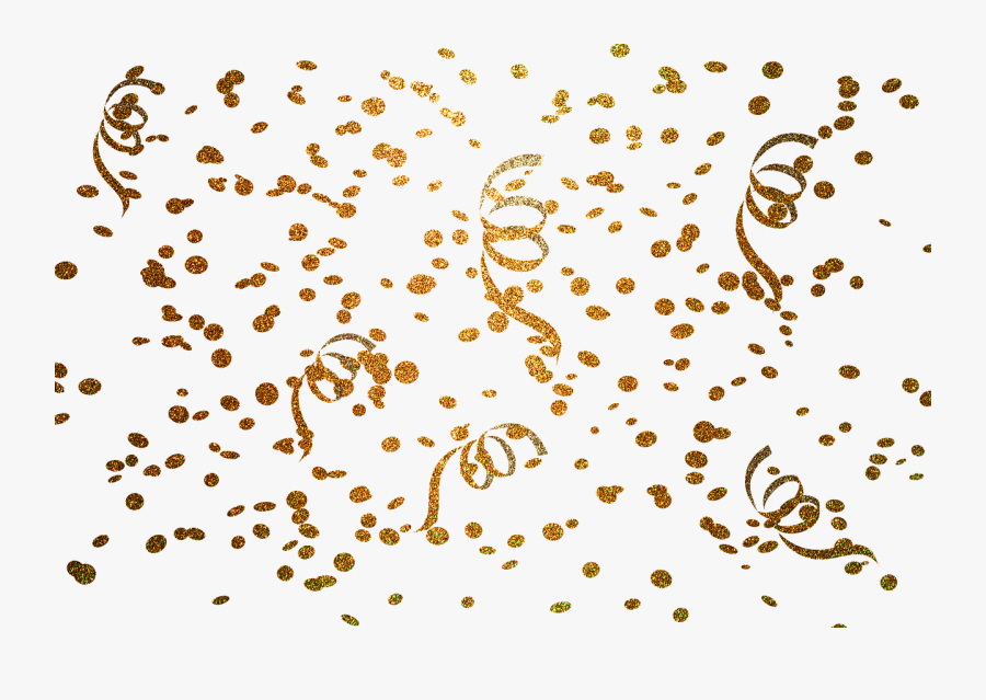 Gold, Confetti, Golden, Decoration, Glitter, Festive - Happy Birthday Angela, Transparent Clipart