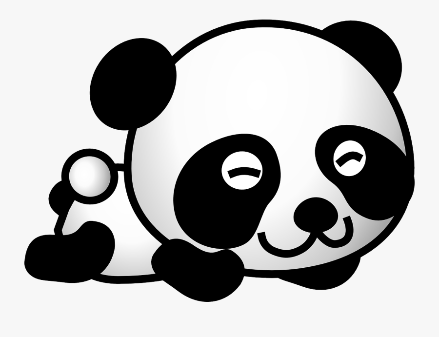 Giant Panda,bear,snout - Cute Cartoon Small Panda, Transparent Clipart