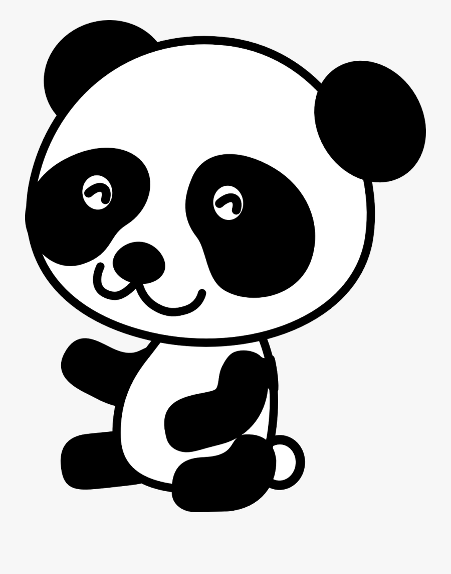 Head Drawing At Getdrawings - Panda Clipart Black And White, Transparent Clipart