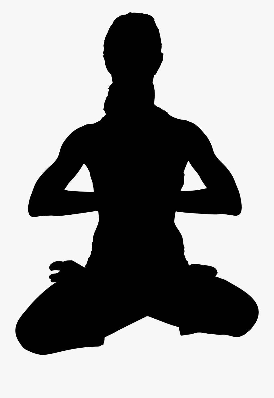 Female Yoga Pose 20 Silhouette, Transparent Clipart