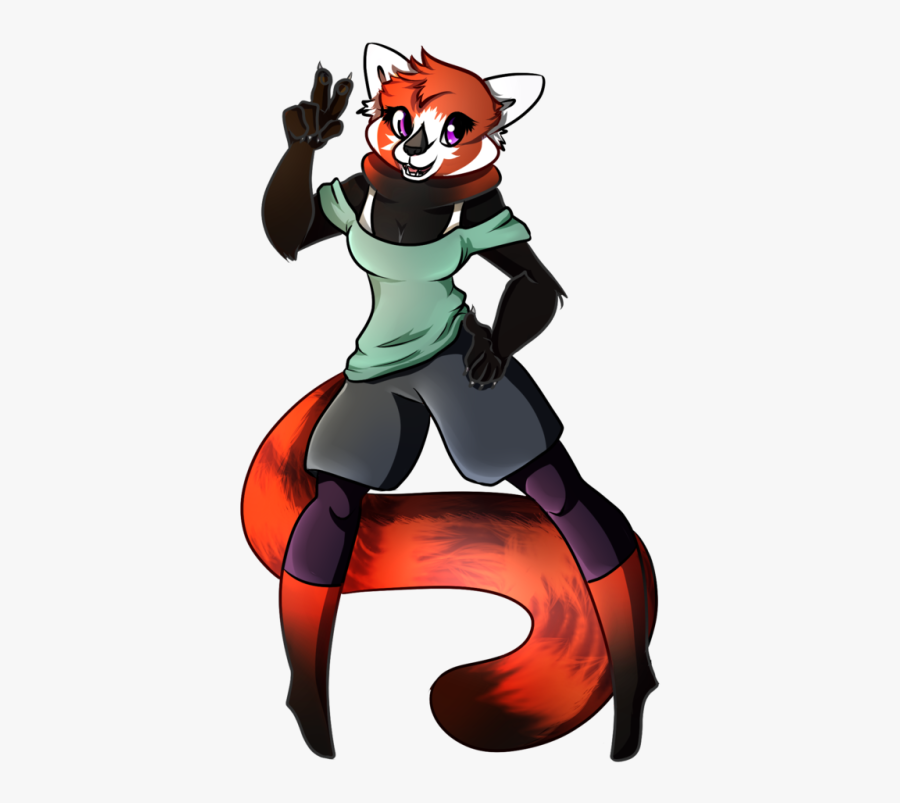 Red Panda Clipart Girl, Transparent Clipart