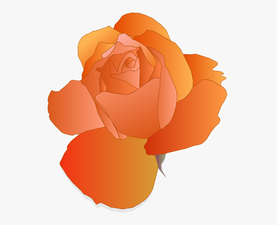 Orange Rose Svg Clip Arts, Transparent Clipart