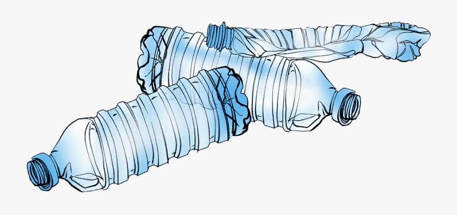 Crushed Water Bottles, Transparent Clipart