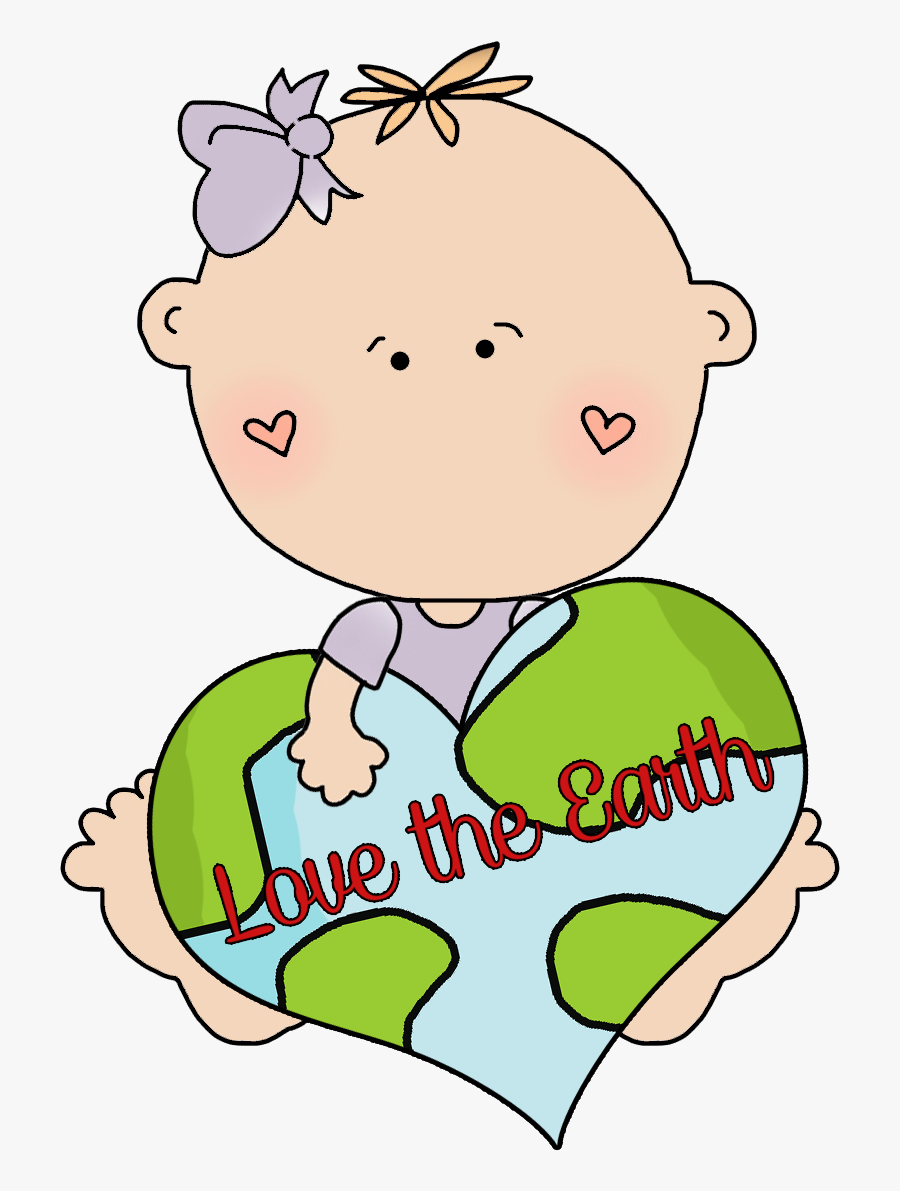 Baby Face Earth Day Clip Art Recycle Love The Earth, Transparent Clipart
