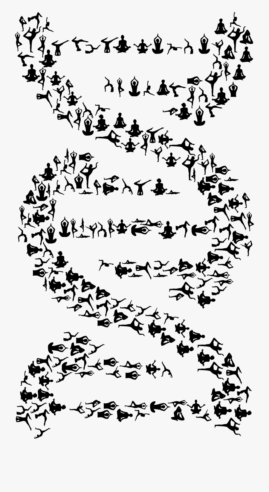 Yoga Dna Black Clip Arts, Transparent Clipart