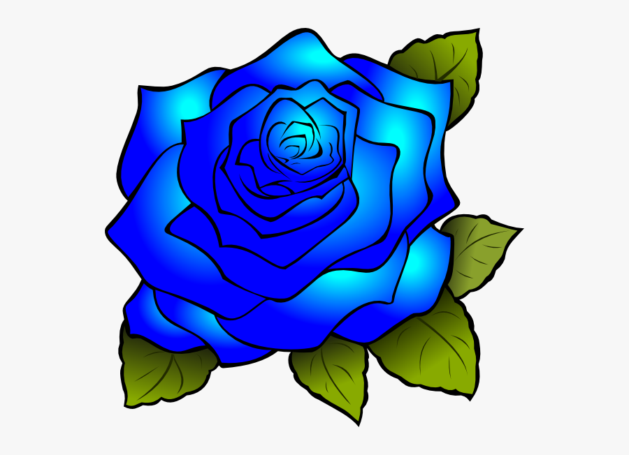 Blue Rose Svg Clip Arts, Transparent Clipart