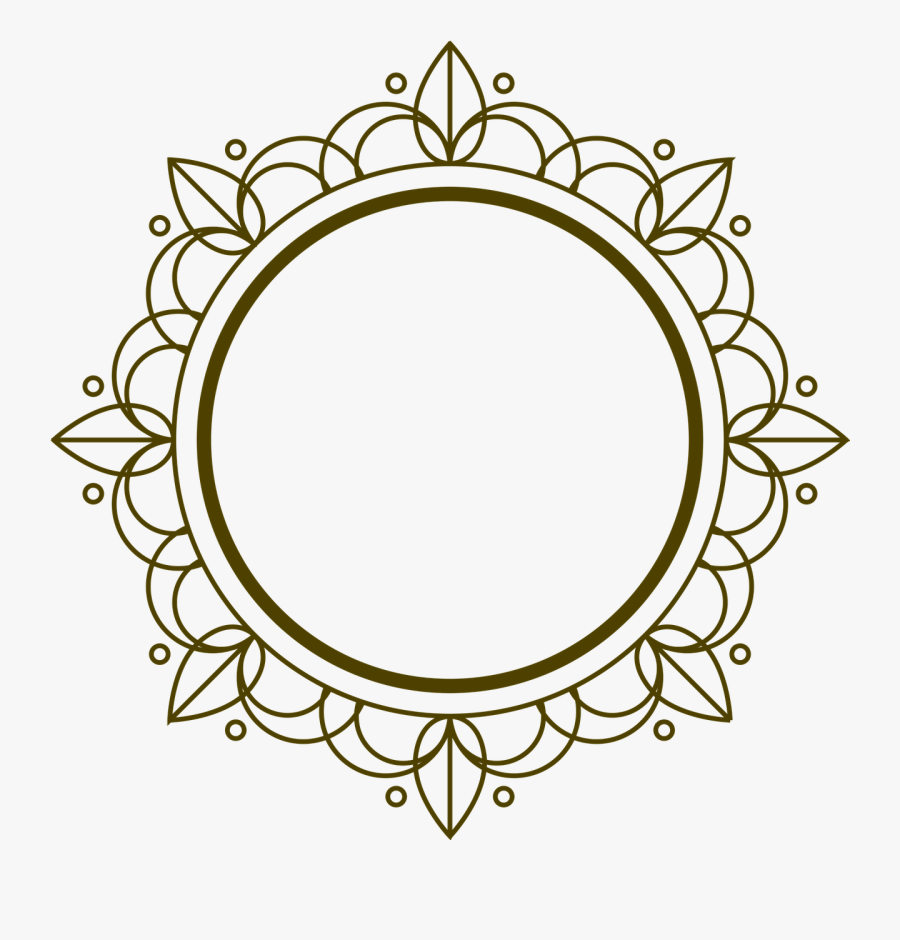 Leafy Vine Frame, Transparent Clipart
