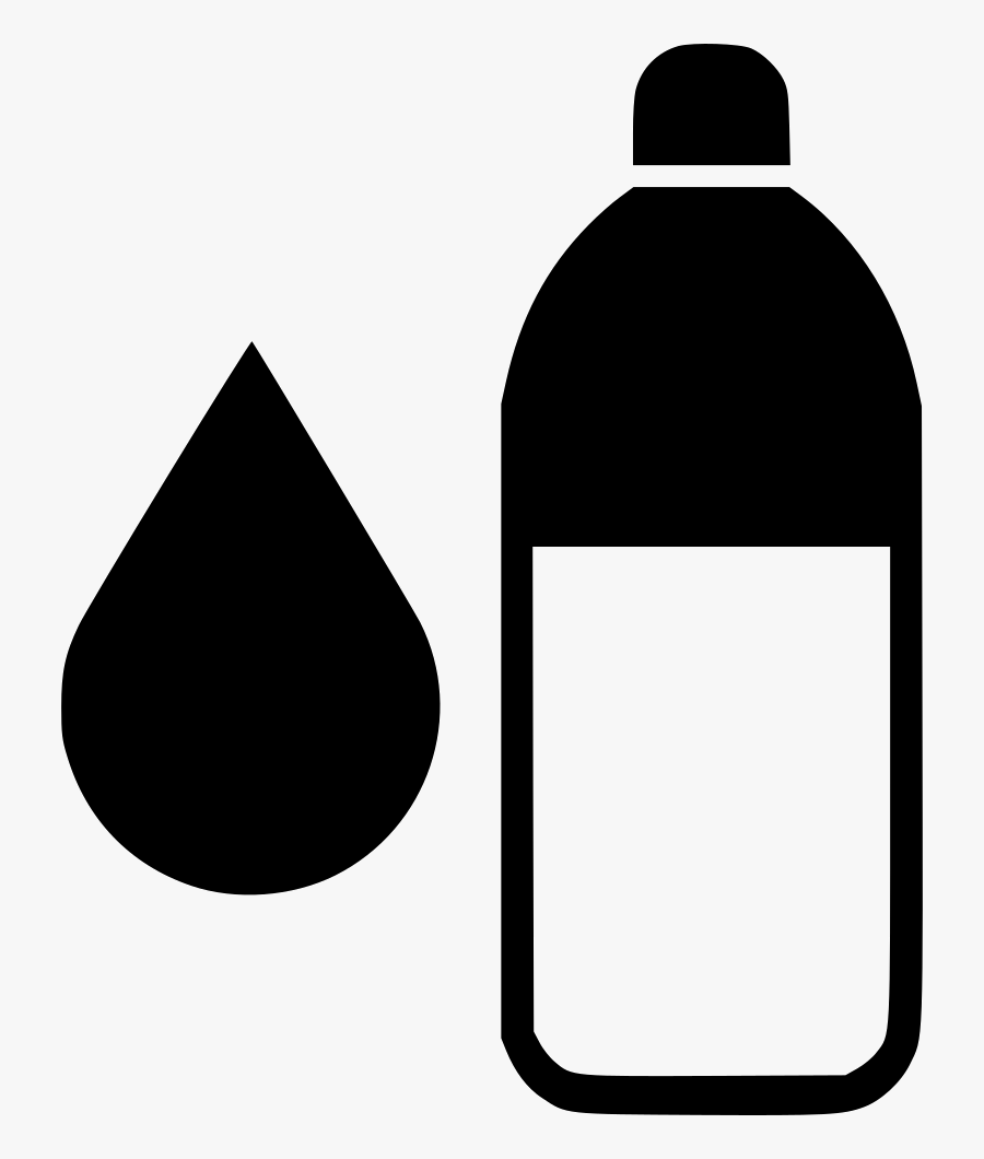 Clip Art,bottle,plastic Bottle,black And White,water, Transparent Clipart