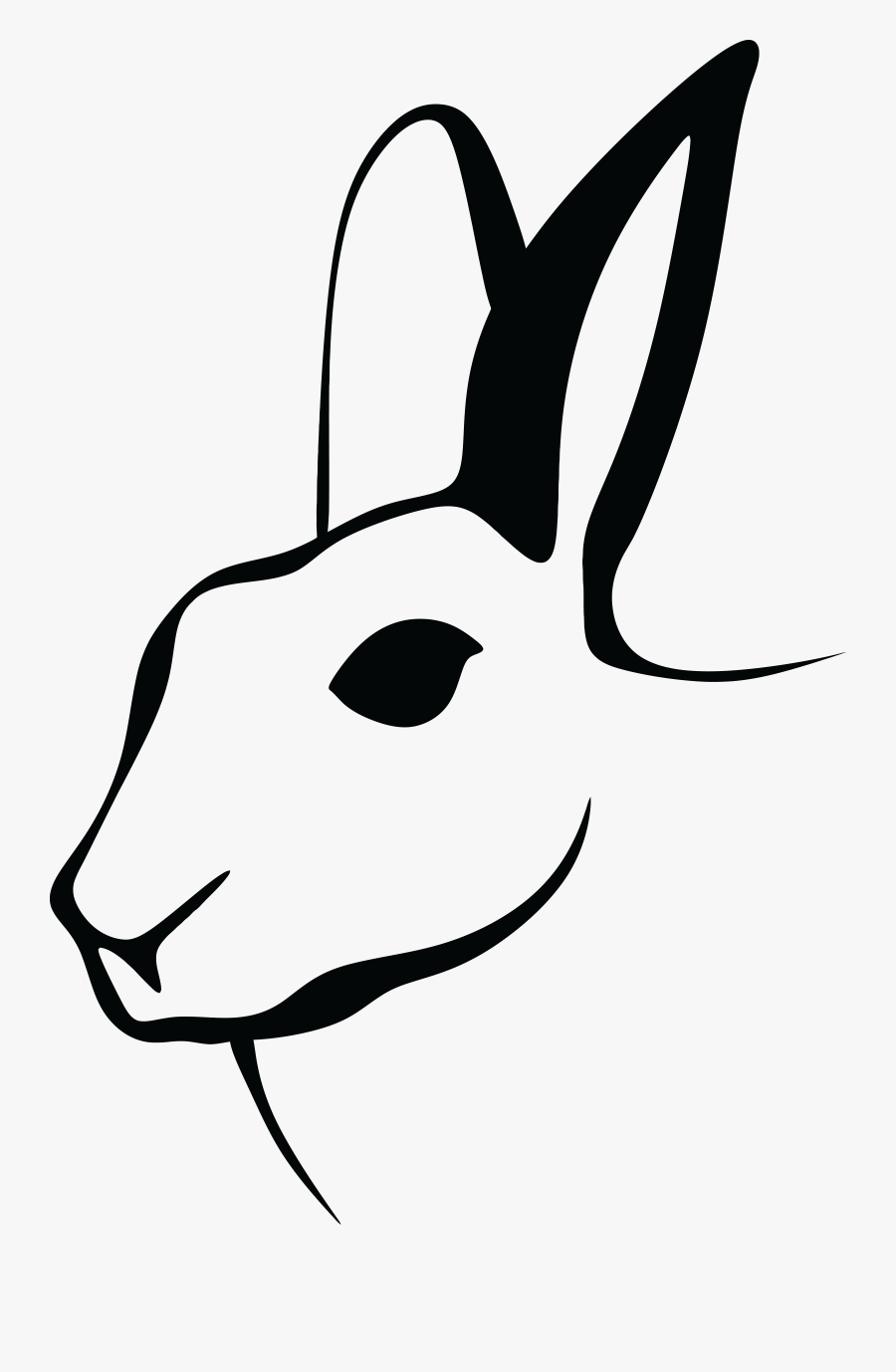 Stylized Rabbit Line Art Clip Arts, Transparent Clipart