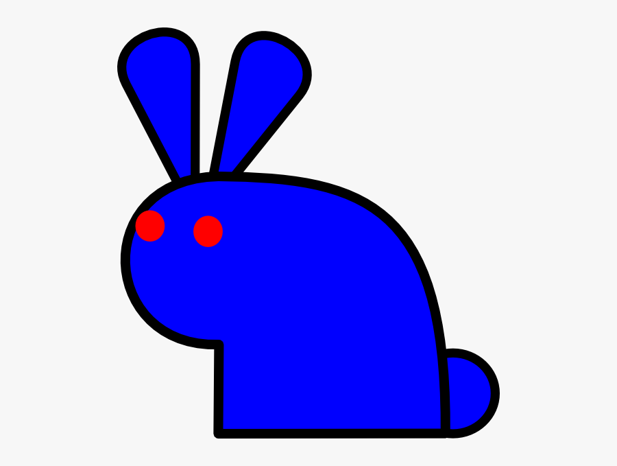 Blue Rabbit Svg Clip Arts, Transparent Clipart