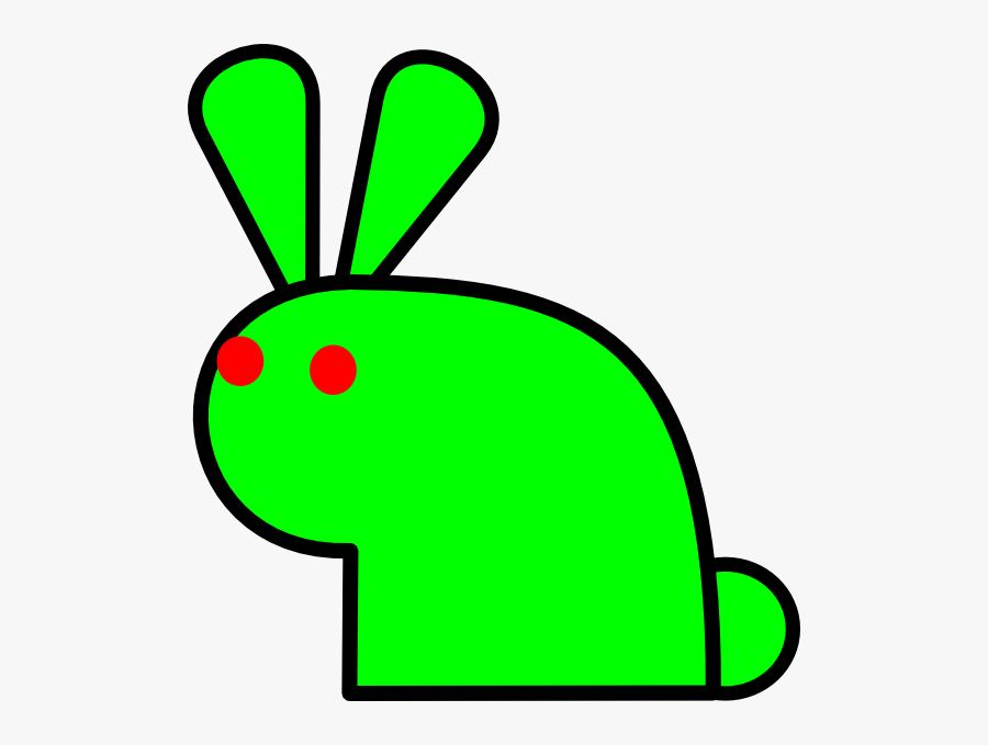 Green Rabbit Svg Clip Arts, Transparent Clipart