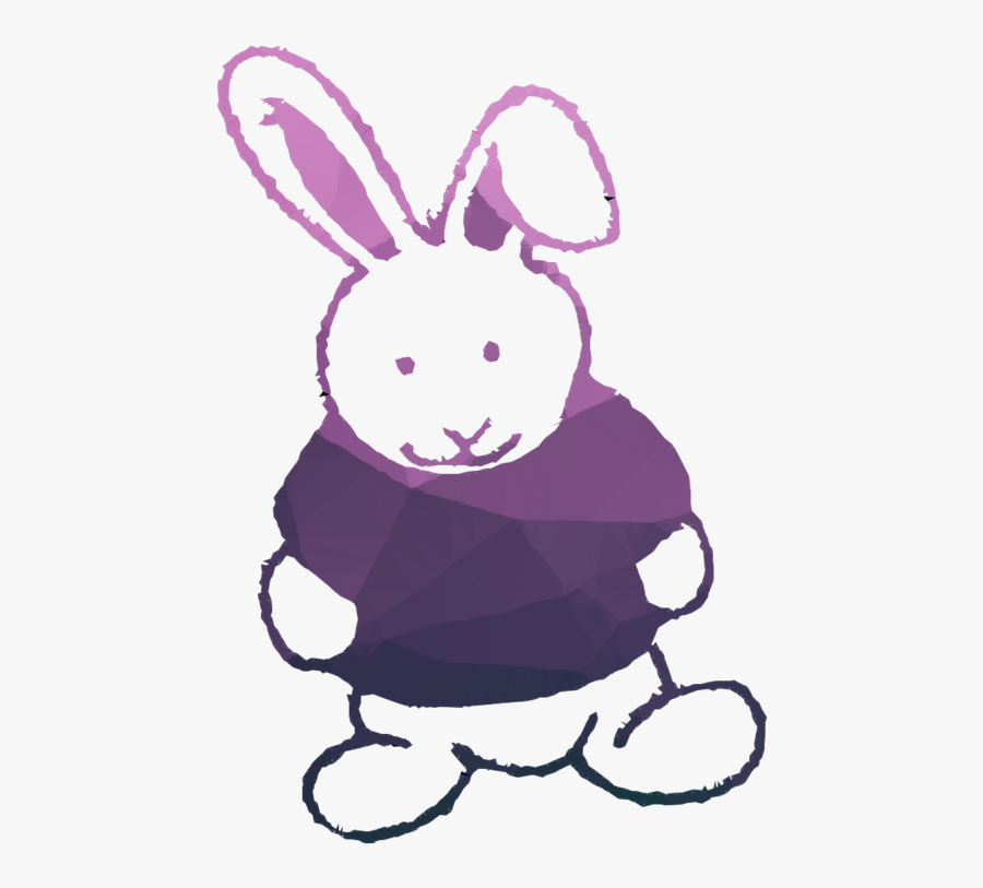 Rabbit Clipart Purple, Transparent Clipart