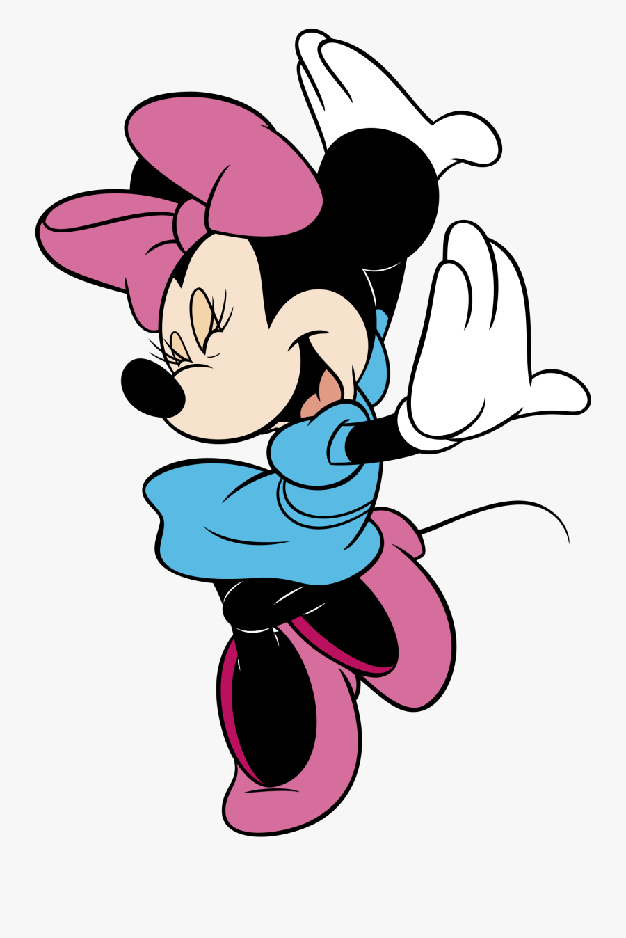Minnie Mouse Dancing Walt Disney Vector Graphic Clip, Transparent Clipart