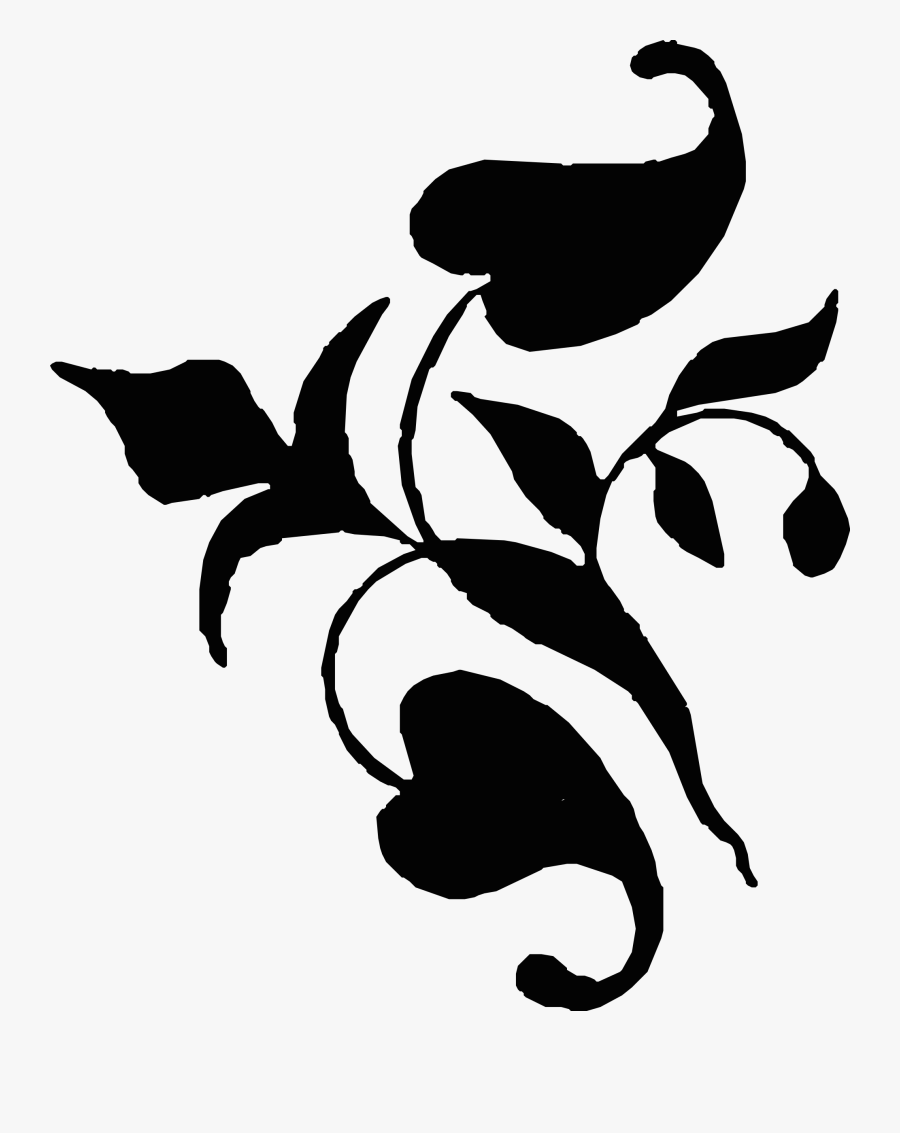 Ornamental Vine Leaves Big - Free Flower Vine Clipart, Transparent Clipart
