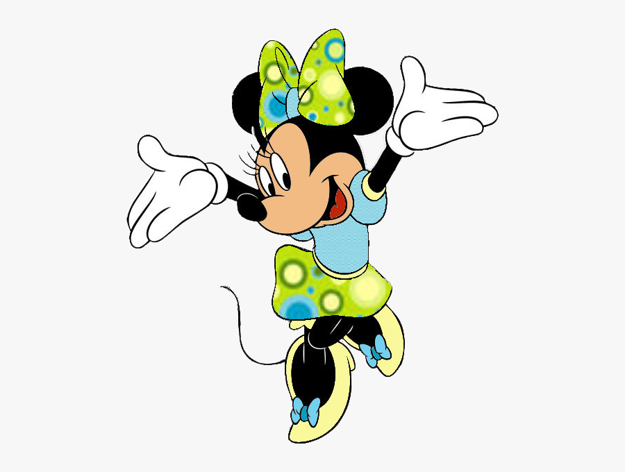 Minnie - Mouse - Clip - Art - Black And White Minnie Mouse Coloring Pages Free, Transparent Clipart