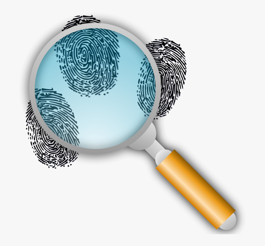 Free Search With Slight - Fingerprint And Magnifying Glass Clipart, Transparent Clipart