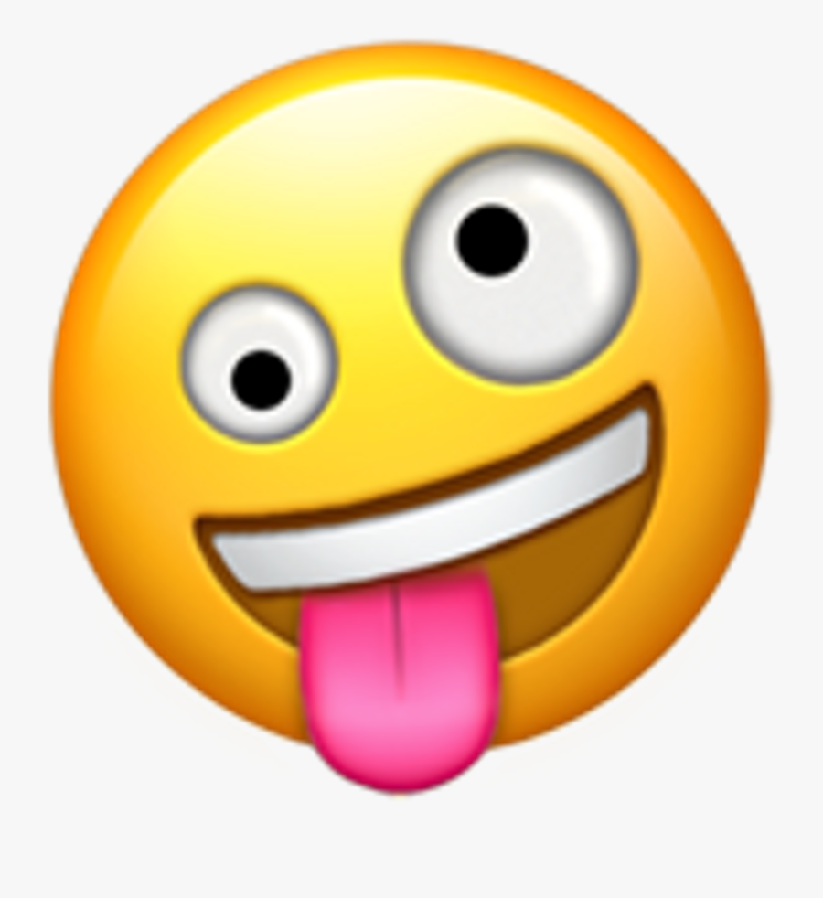 Emoji Clipart Iphone - New Crazy Face Emoji, Transparent Clipart