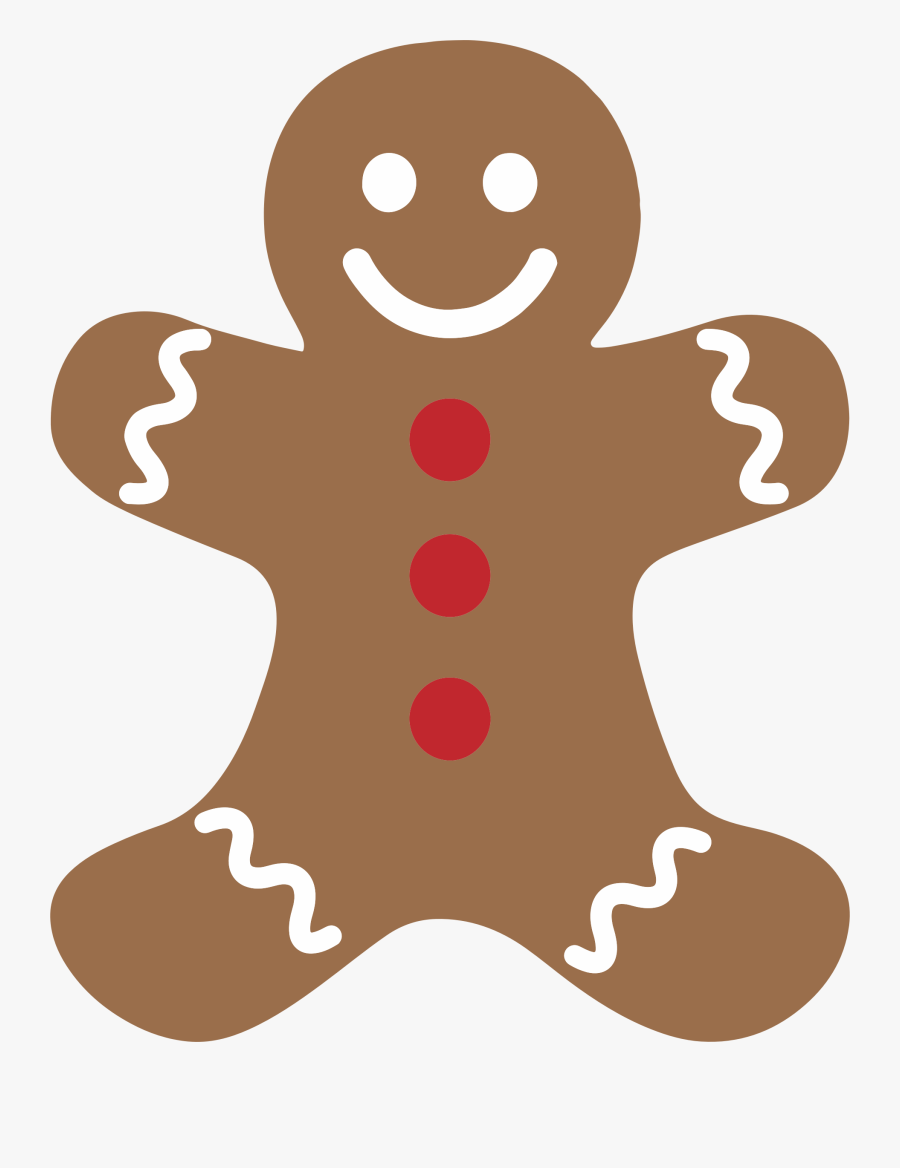 Funny Gingerbread Man Clipart Kid - Gingerbread Silhouette, Transparent Clipart