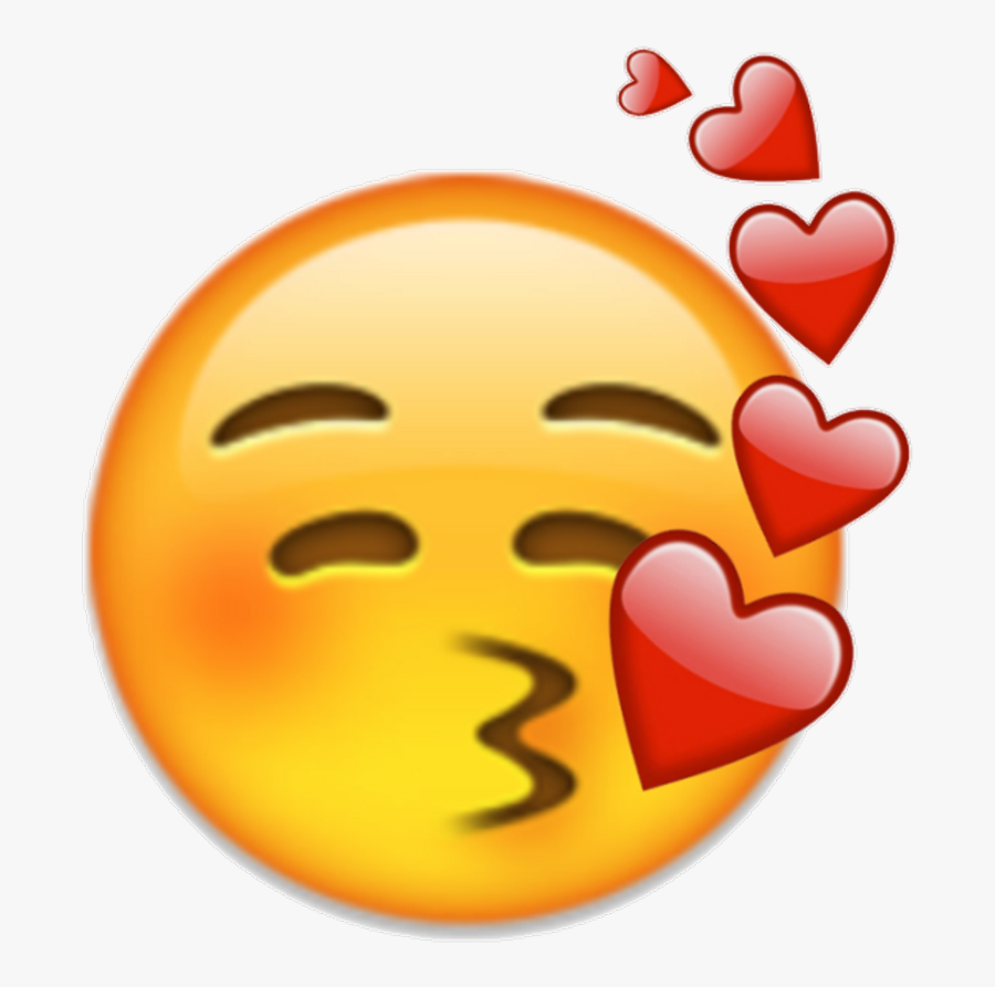 Blushing Kissing Emoji Clipart , Png Download - Emoji Iphone, Transparent Clipart
