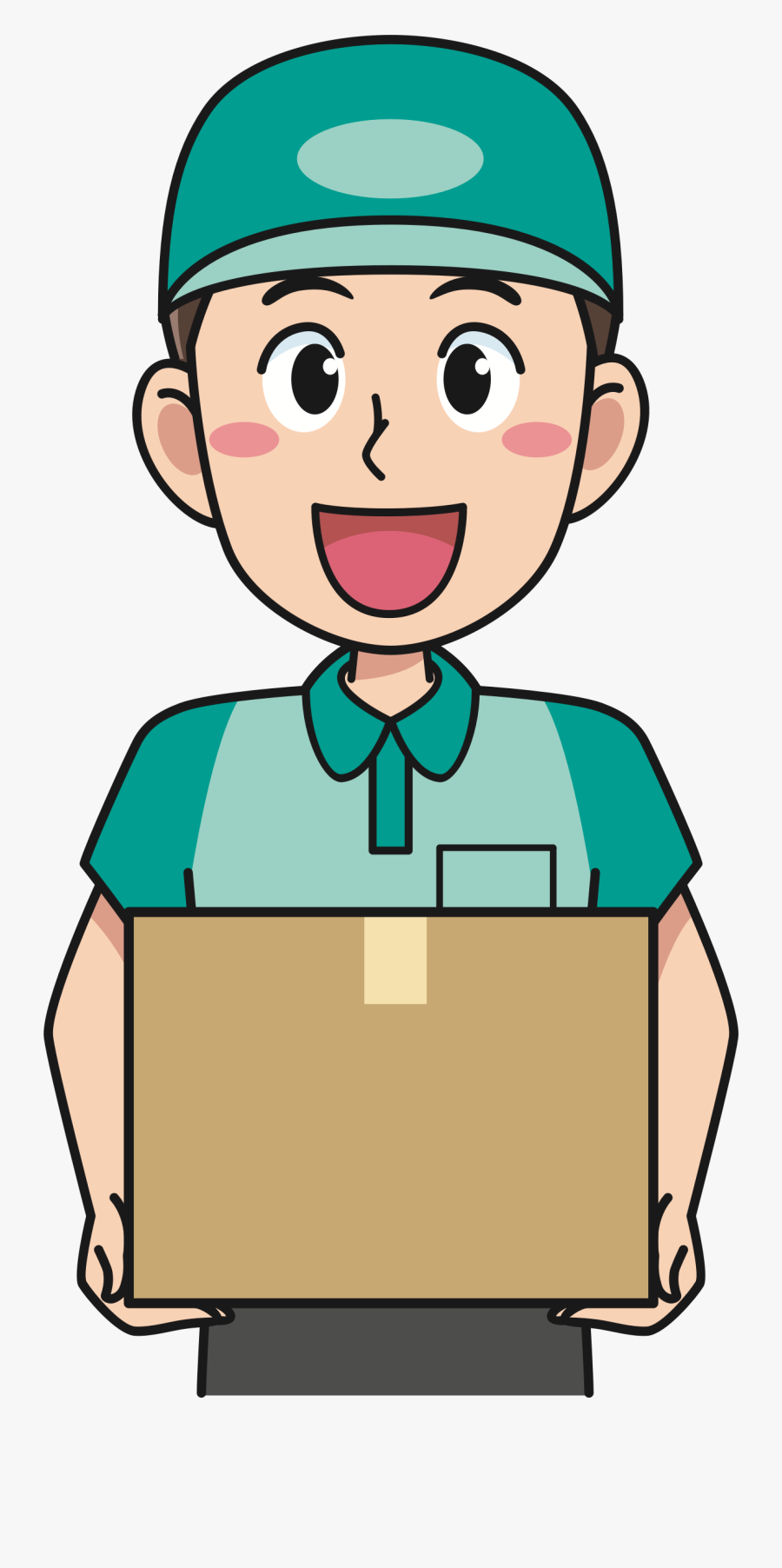 Clip Art Deliveryman Big Image Png - Cartoon Delivery Man Png, Transparent Clipart