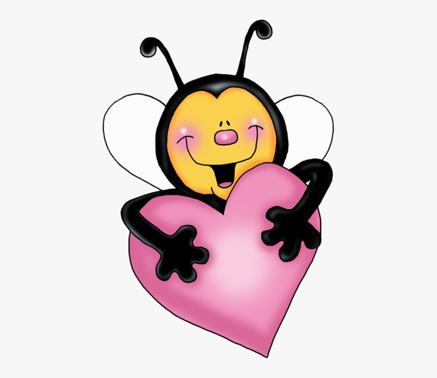 Mis Laminas Para Decoupage - Bee With Heart Clip Art, Transparent Clipart