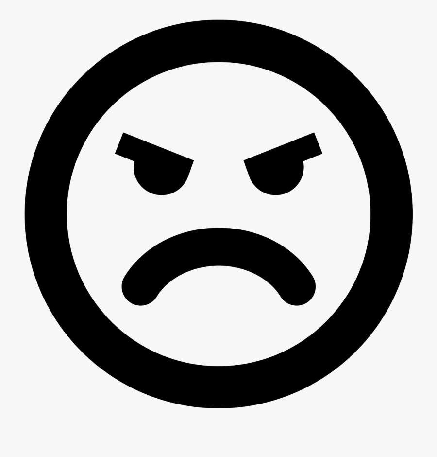 Sadness Emoji Clipart For You - Sad Smiley Black And White, Transparent Clipart