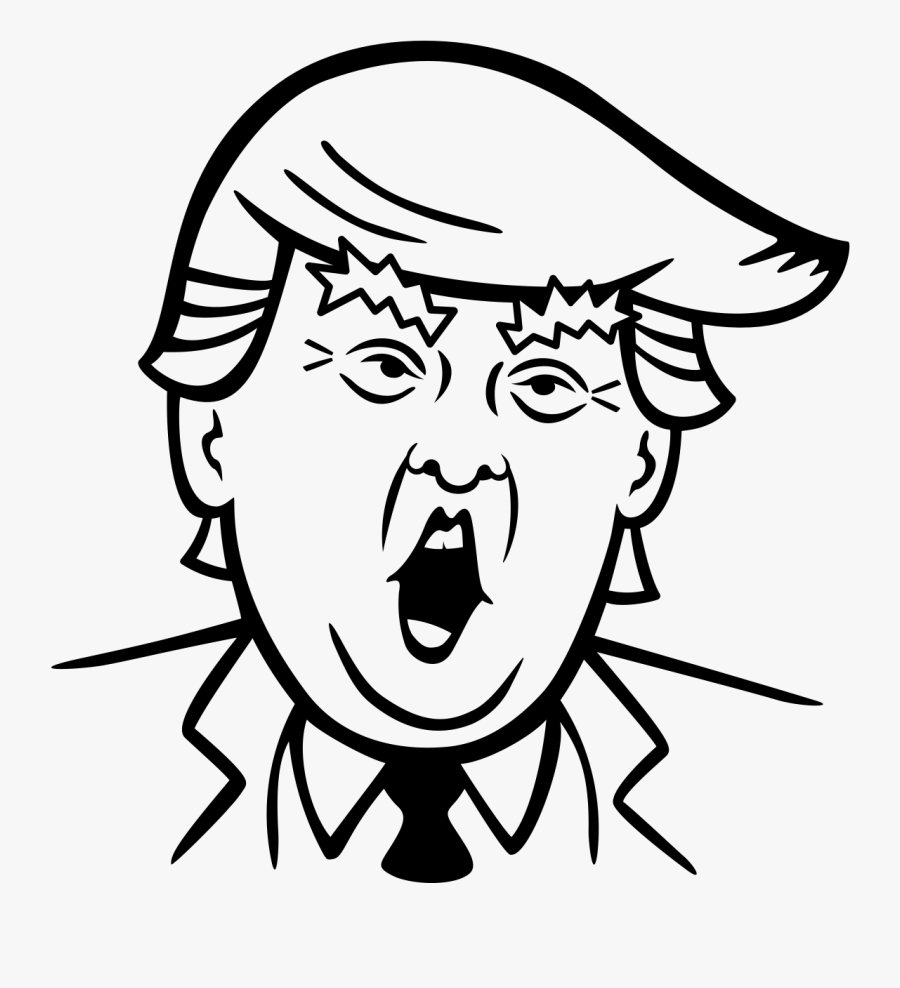 Trump Clip Art Black And White, Transparent Clipart