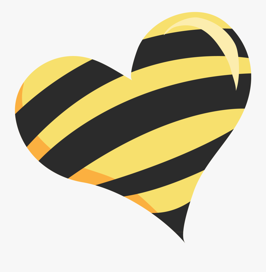 Turkey Day Bumblebee Clipart - Black And Yellow Heart, Transparent Clipart