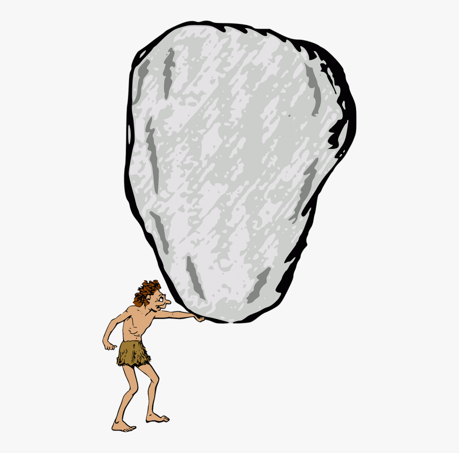 Stone Free Image On - Caveman, Transparent Clipart